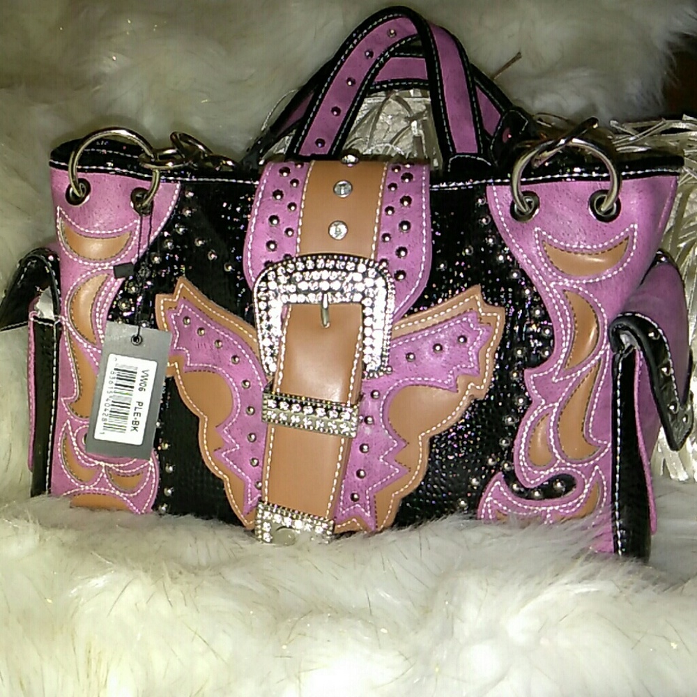 Blinged-out Buckled Spring/Summer Satchel